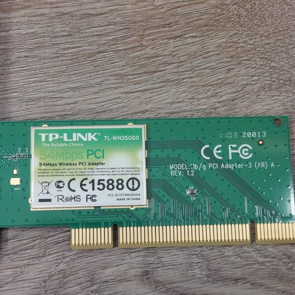 TP-Link 54 Mbps Wireless G PCl Express Adapter Model TL-WN350GD Rev:1.2 Computer - Picture 3 of 15